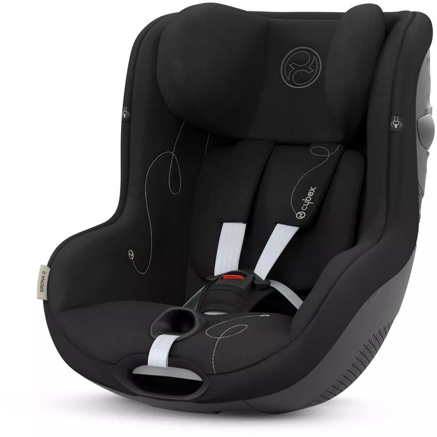 cybex GOLD Kindersitz Set Reboarder Sirona G inklusive Babyschale Cloud G inklusive Basisstation Base G Moon Black