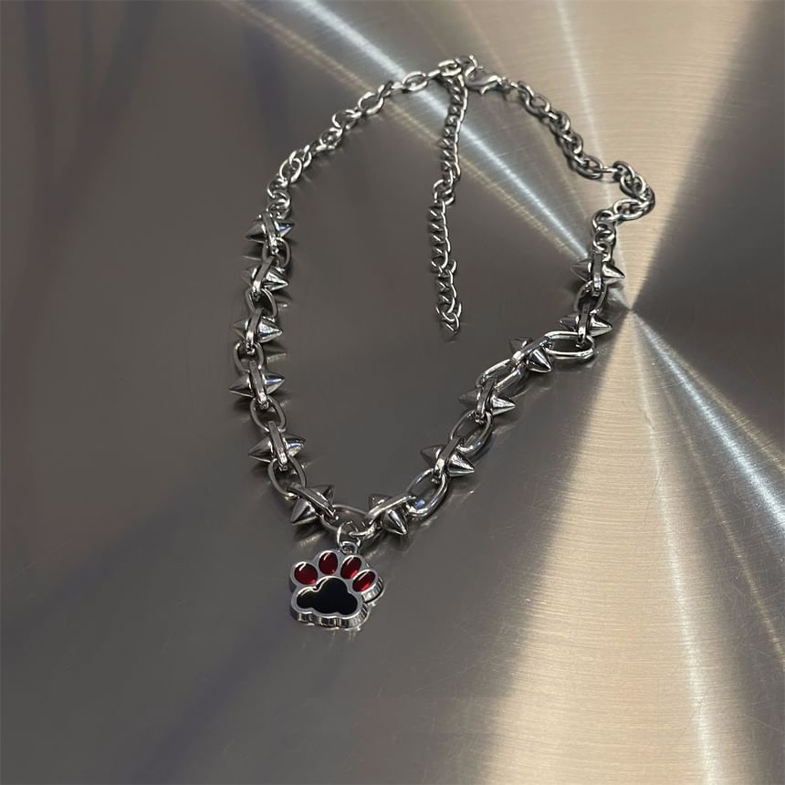 Lilafey - Kattenpoot Hanger Legering Choker