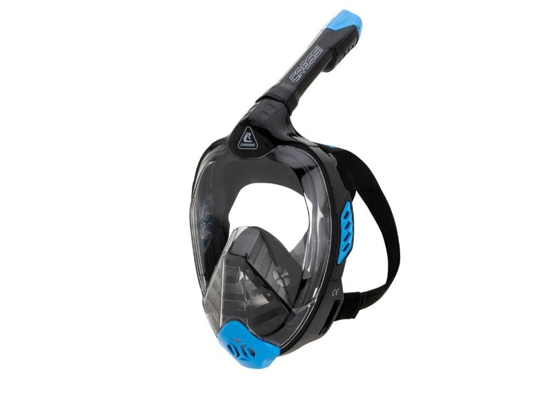 CRESSI Full Face Mask Bali Schwarz/Blau L/XL Silikon-Vollgesichtsmaske für Erwachsene