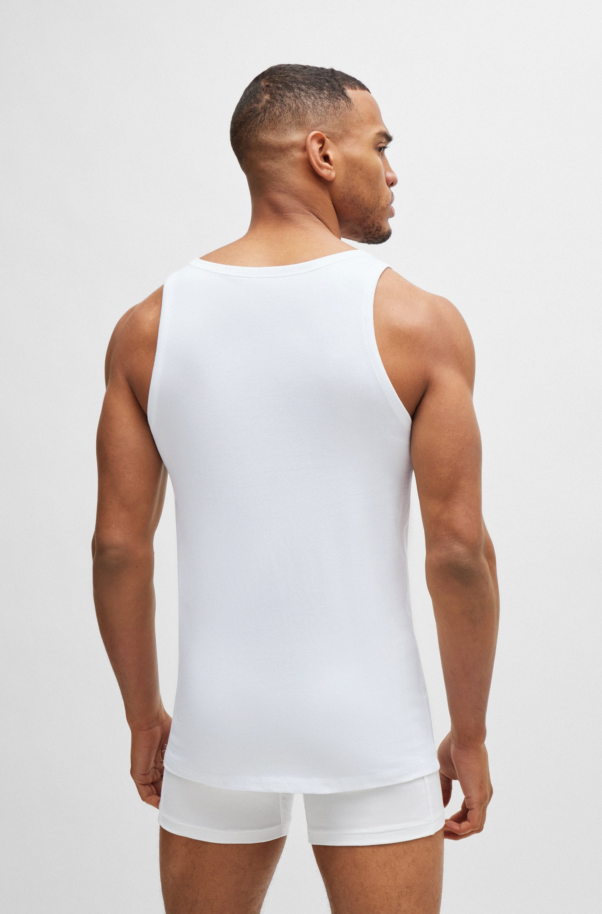 BOSS Unterhemd »Tank Top 3P CO« Packung, 3 Stk. tlg., mit Rippbündchen