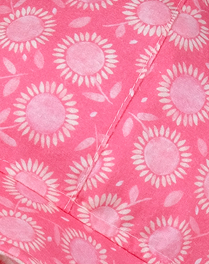 Sommerhut BLUMEN mit Nackenschutz in pink