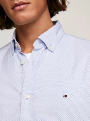 Camisa Slim Fit com Microestampa Flex
