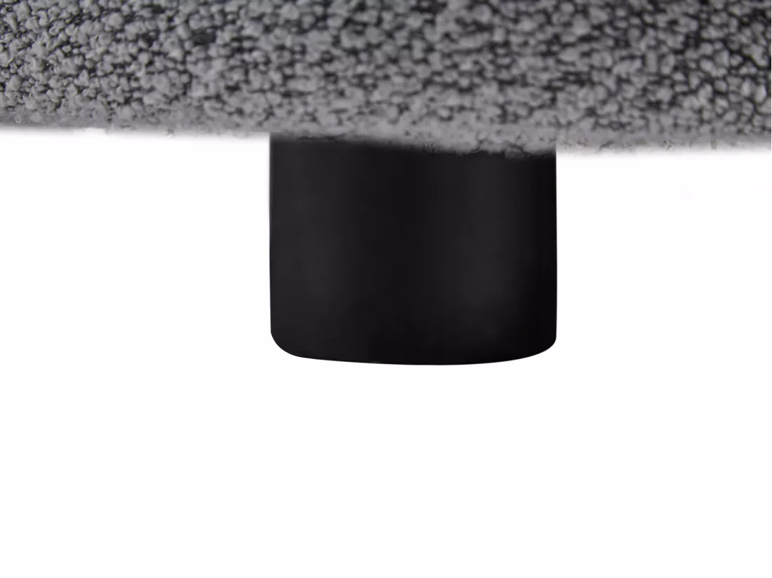 Fauteuil en tissu bouclette gris BOVANA de Pascal Morabito