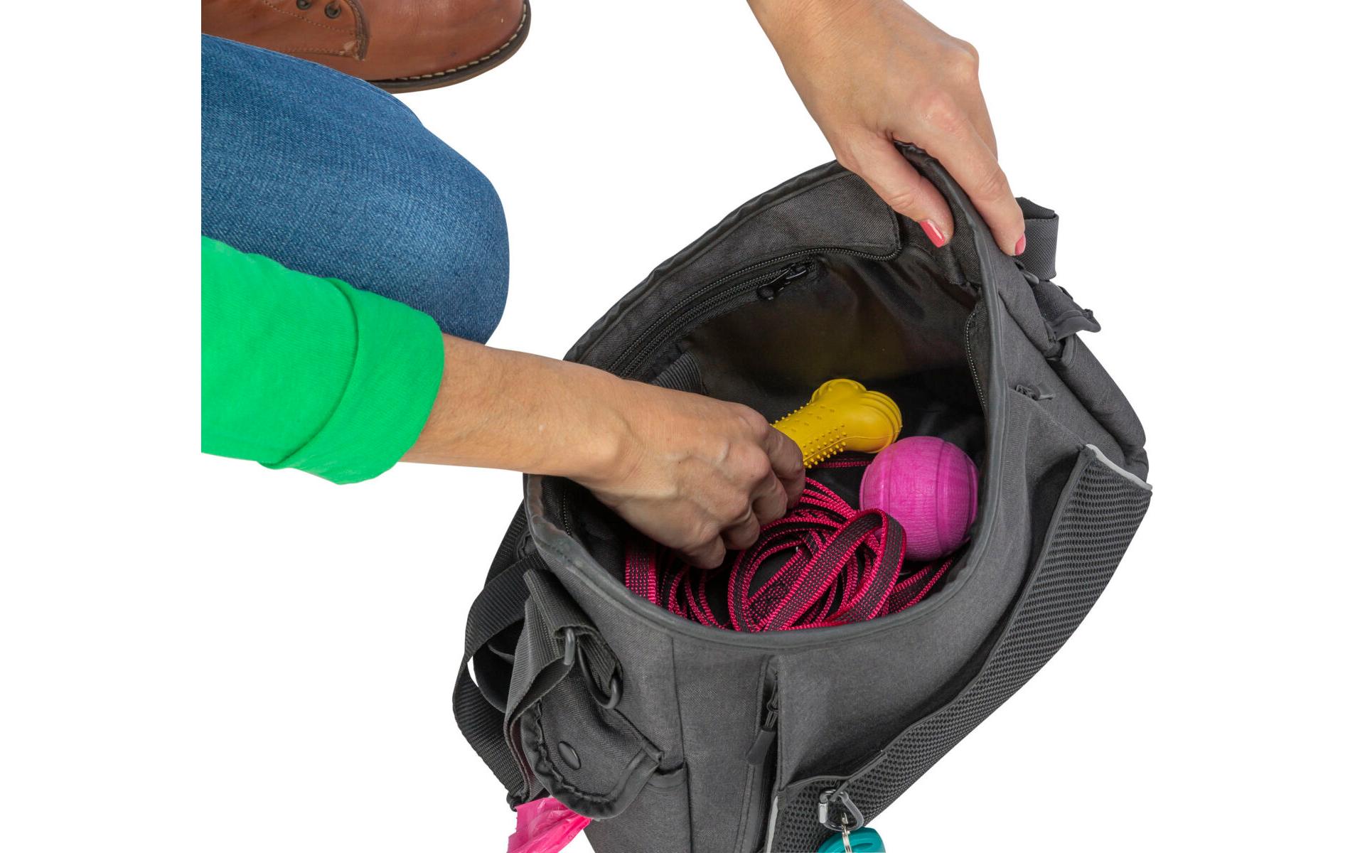 Gassi- und Dummy-Tasche, 34×29×9 cm, AnthrazitSnack-Tasche
