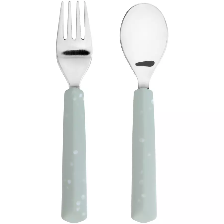 LÄSSIG Besteckset mit Silikongriff blau
