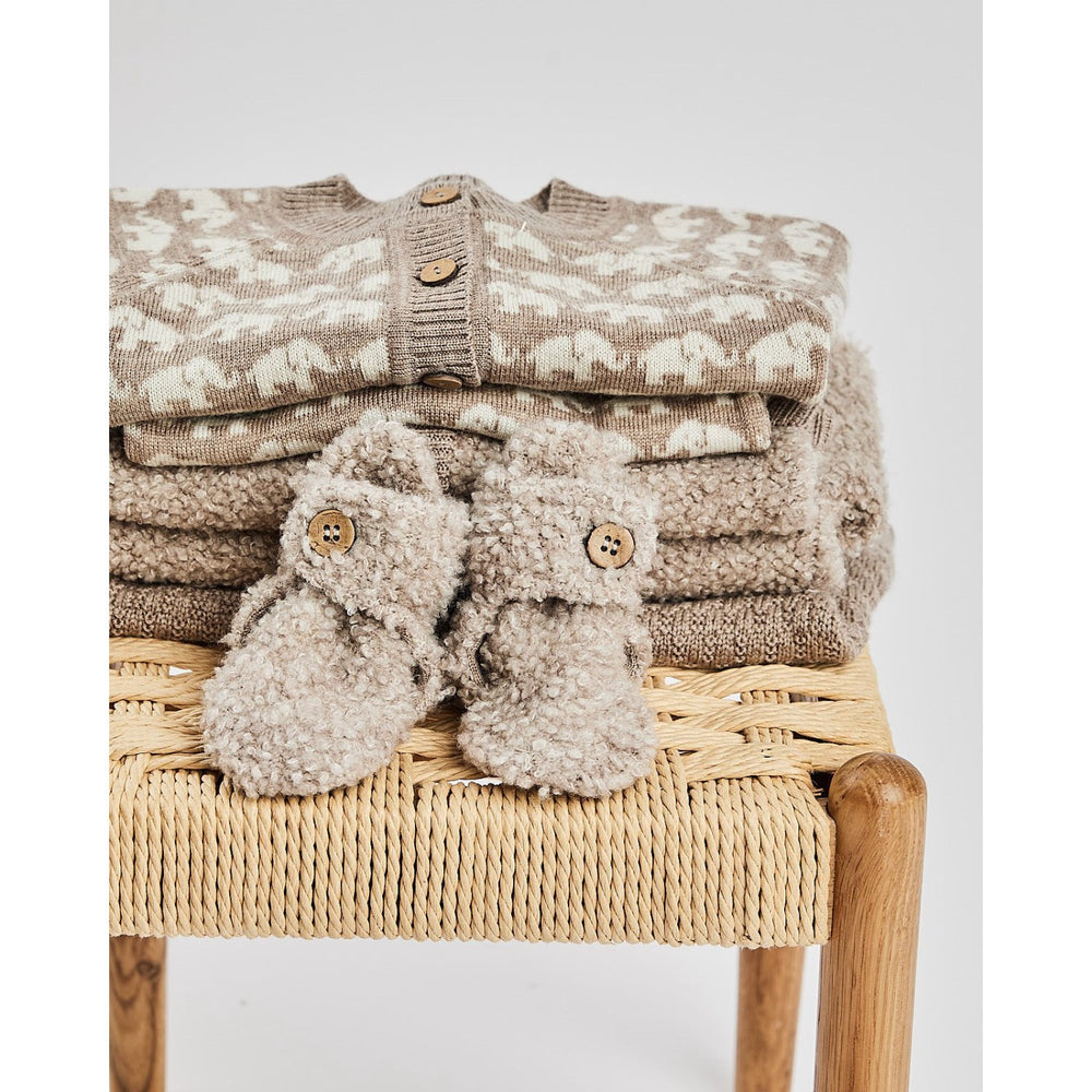 Køb Smallstuff Nature Melange Vest Square Strik Merino Uld