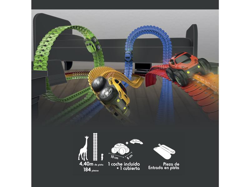 Smoby FleXtreme Discovery Starter-Set Starter-Set mit 184 Schienen-Teilen und einem Auto