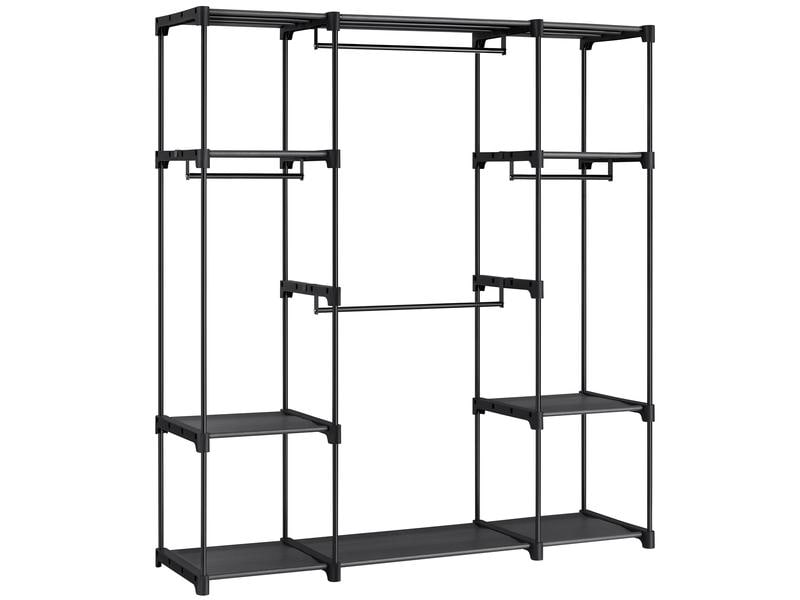 VASAGLE Garderobenständer mit 4 Hängefächer 151 x 166 cm, S Kleiderschrank