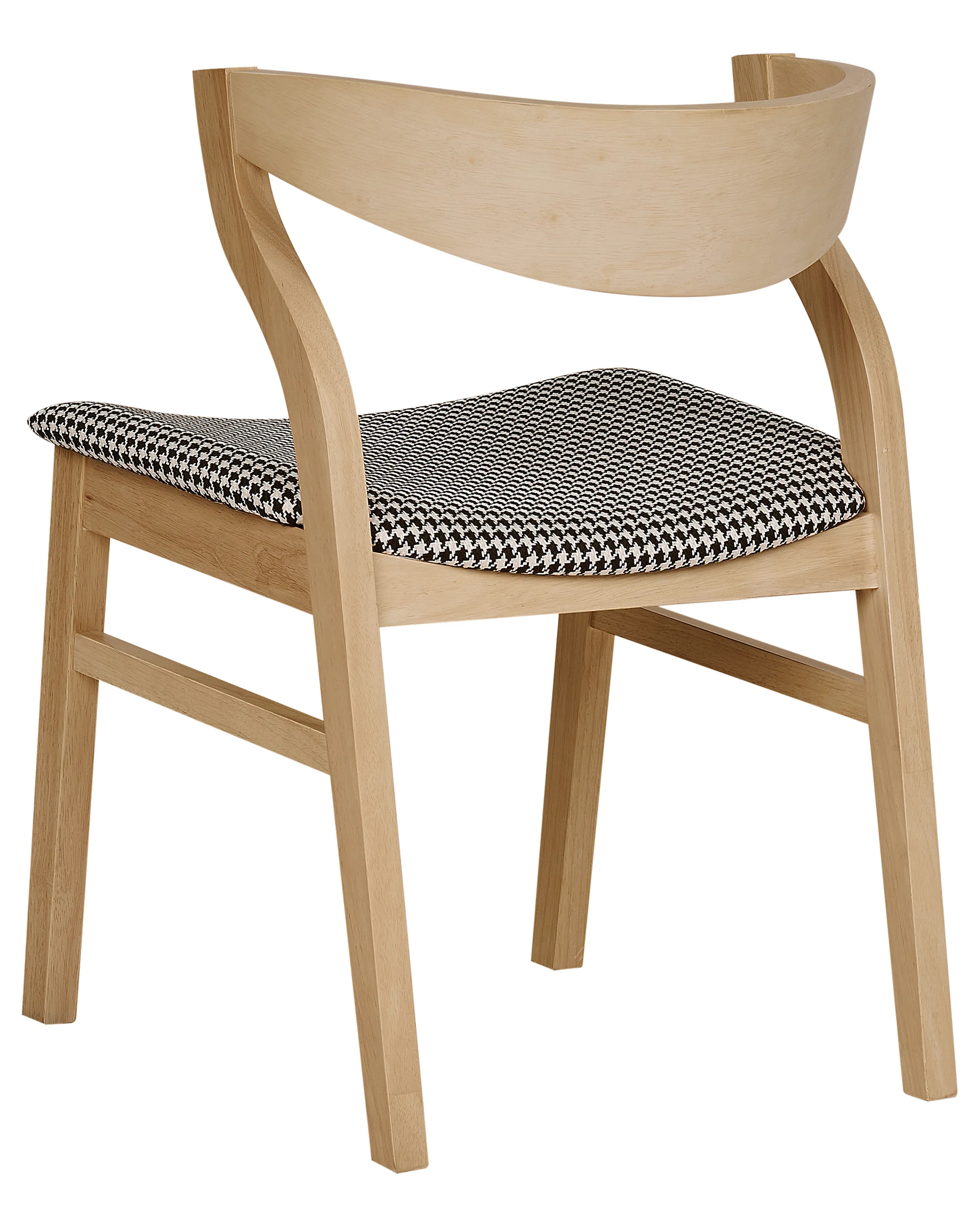 Set van 2 eetkamerstoelen MAROA Hout Zwart/wit