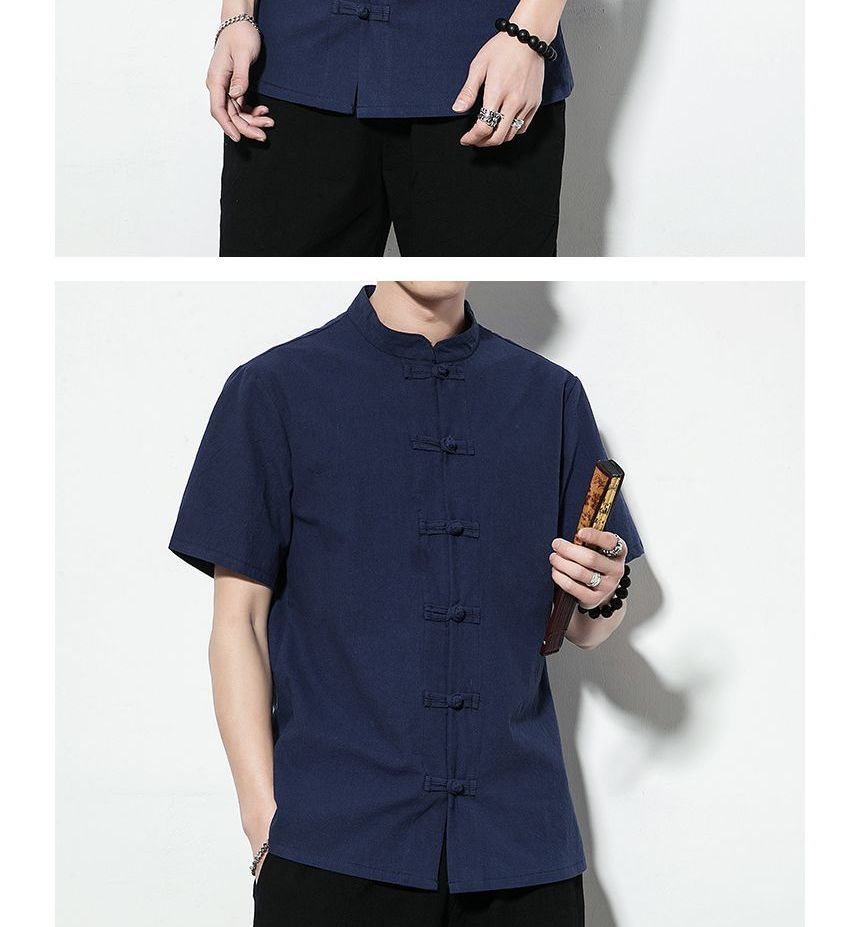 Lefitt - Hanfu-top met korte mouwen