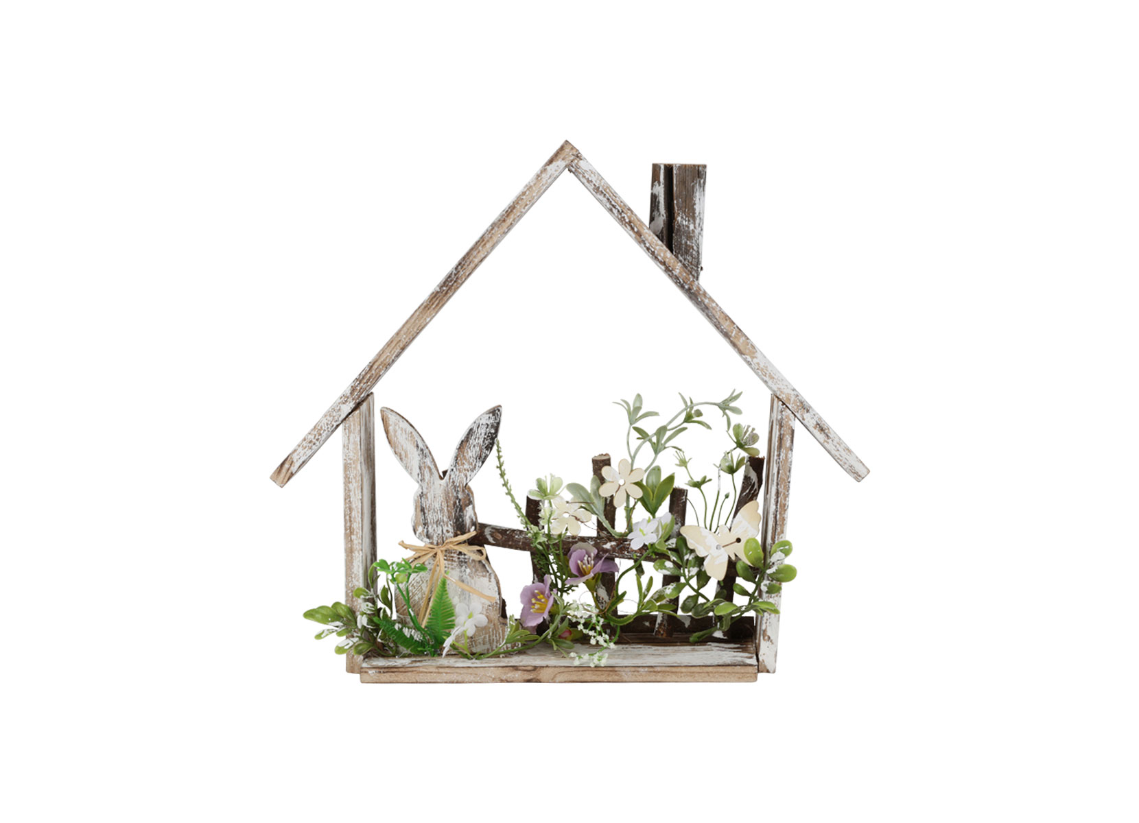 Dekohaus mit Osterhasen