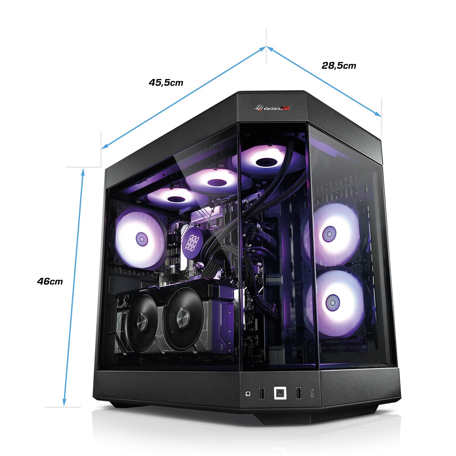 Gaming PC Poseidon VII AMD Ryzen 9 7900X, 64GB DDR5, NVIDIA RTX 4070 Super 12 GB, 2TB SSD, Windows 11