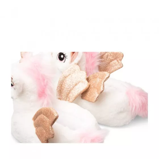 Chaussons peluche licorne BLANC MERRY SCOTT