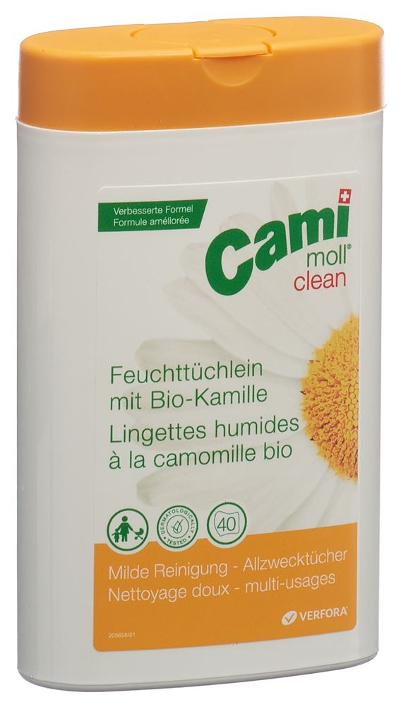 CAMI MOLL clean Feuchttücher neue Formel Box 40 Stk
