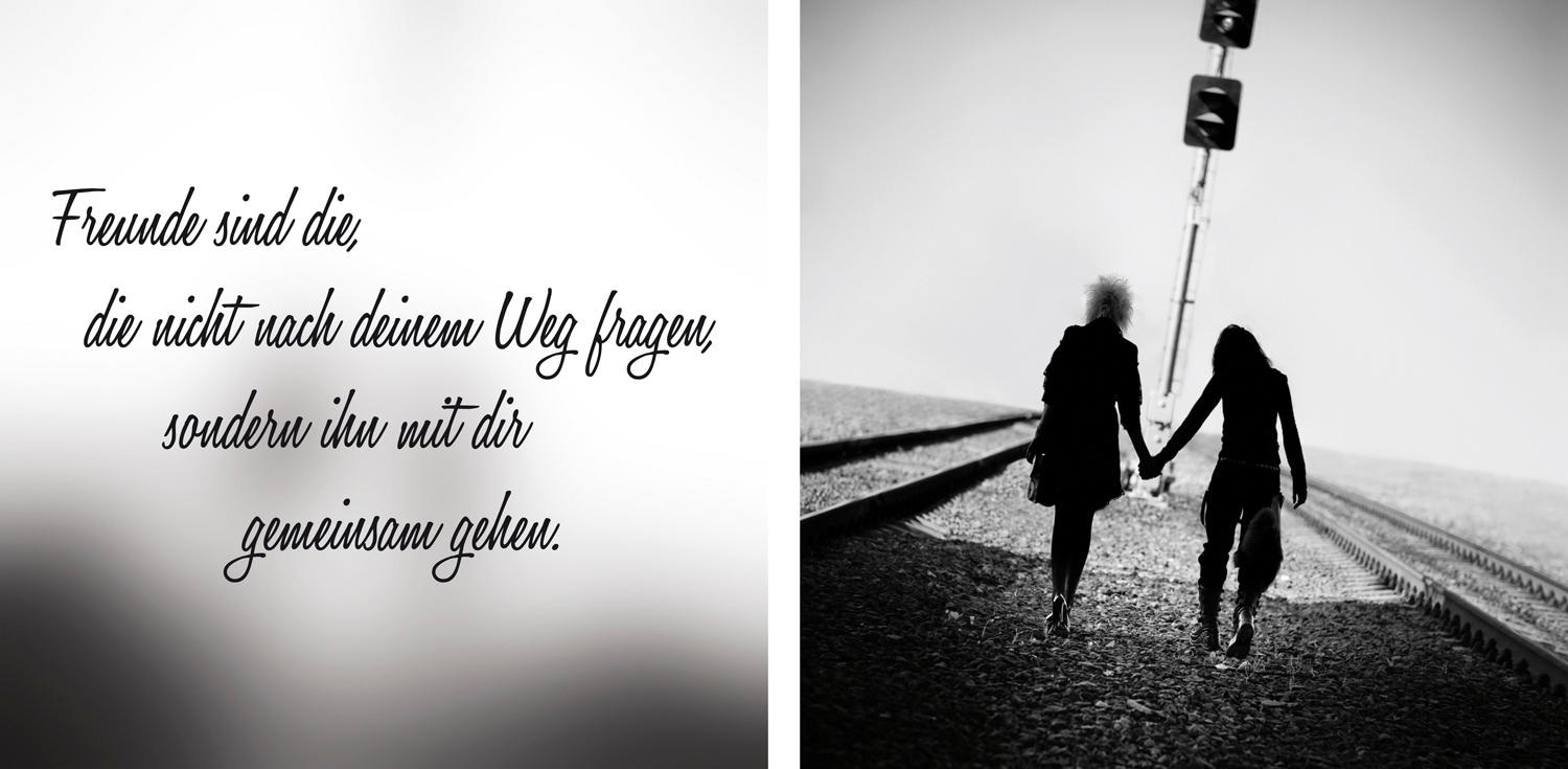 queence Leinwandbild »Freunde« Foto | Gruppen & Familien | Kunst | Menschen | Modern | Schriftzug | Schriftzüge | Spa | Spa Bilder | Sprüche | Sprüche & Texte Set,  Premium-Leinwandstoff, Handarbeit aus Deutschland, Spruch, 2er Set
