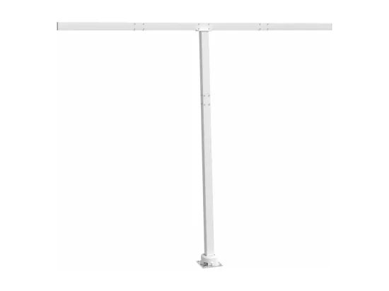 Jeu de poteaux d'auvent blanc 300x245 cm fer
