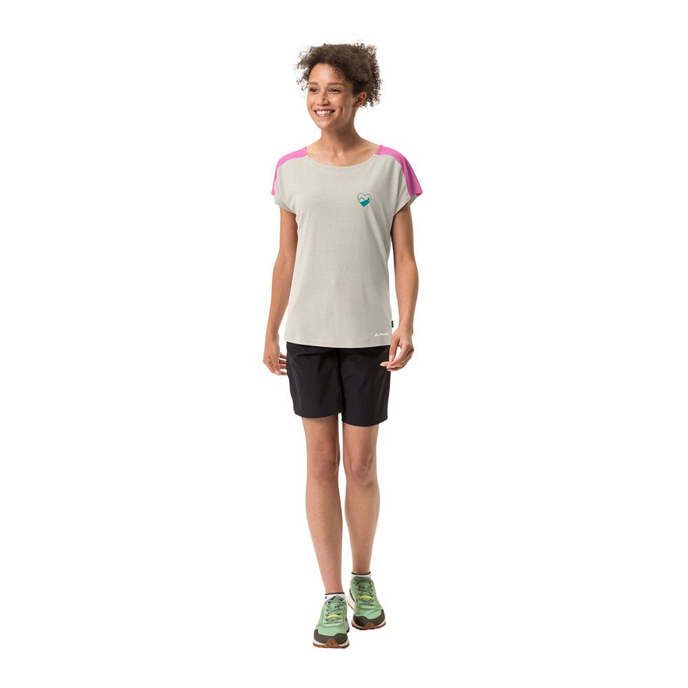 Vaude NEYLAND - Tee-shirt Femme ecru/dragon fruit