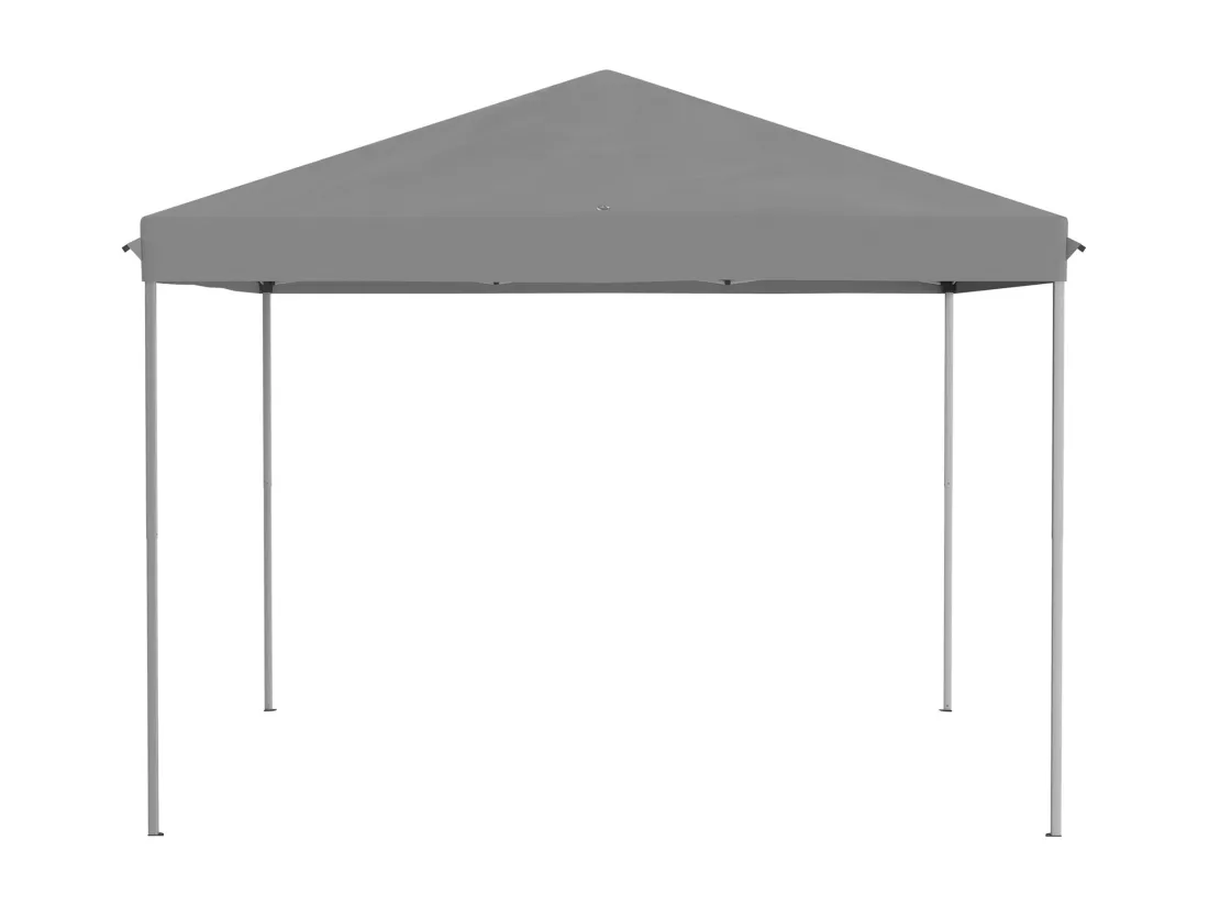 Tonnelle barnum pliant style colonial 2,95L x 2,95l x 2,6H m 4 moustiquaires + sac de transport gris