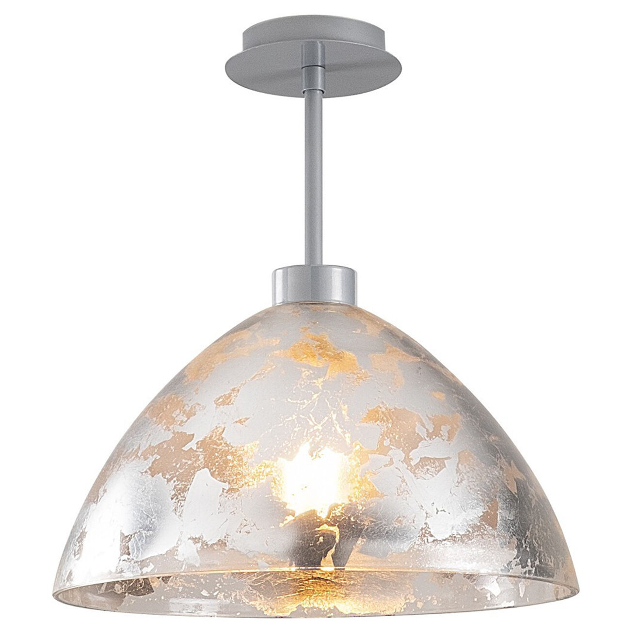 Sheen Suspension Bergama argentée - 34x37 cm