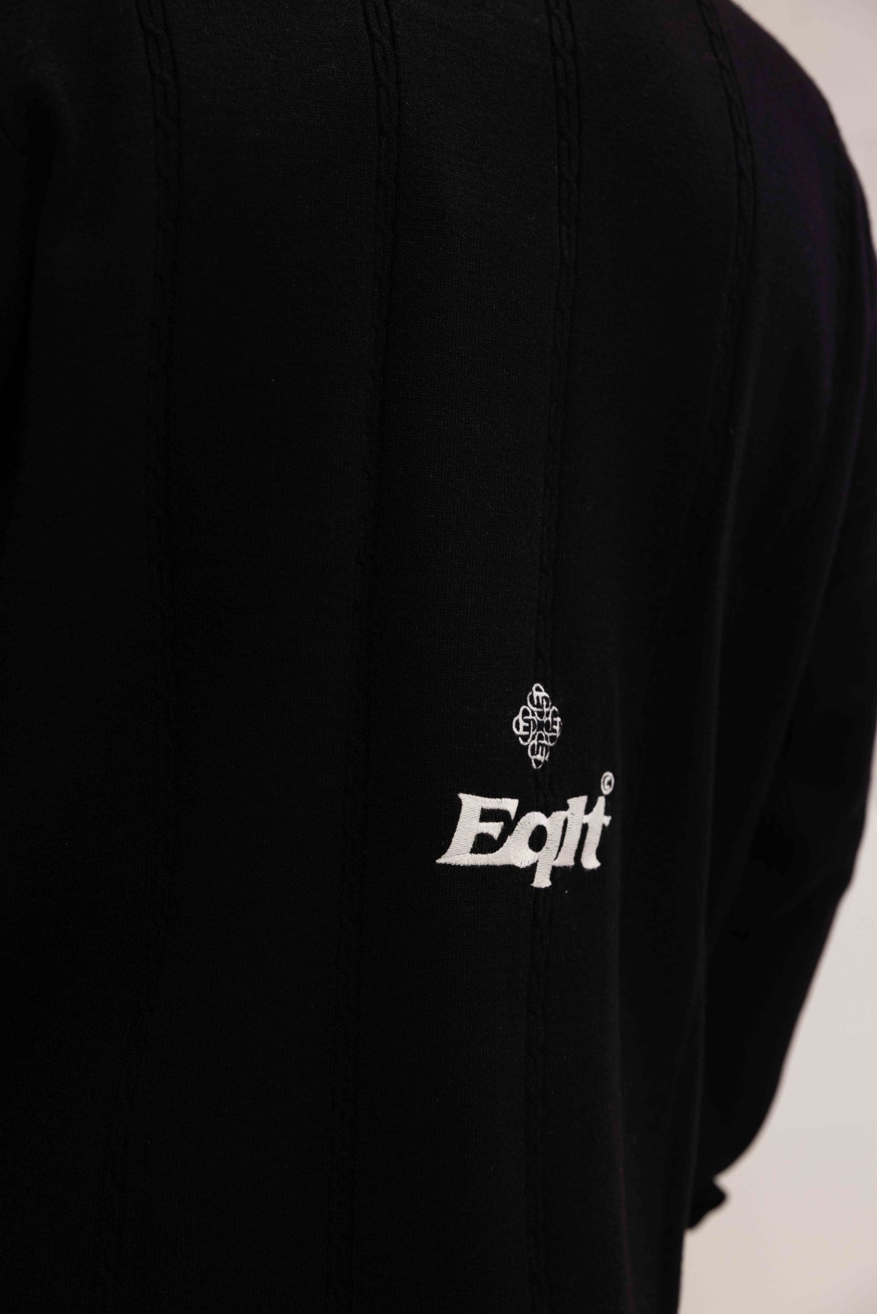 Equalité Knit Jersey Longsleeve Polo Heren Zwart