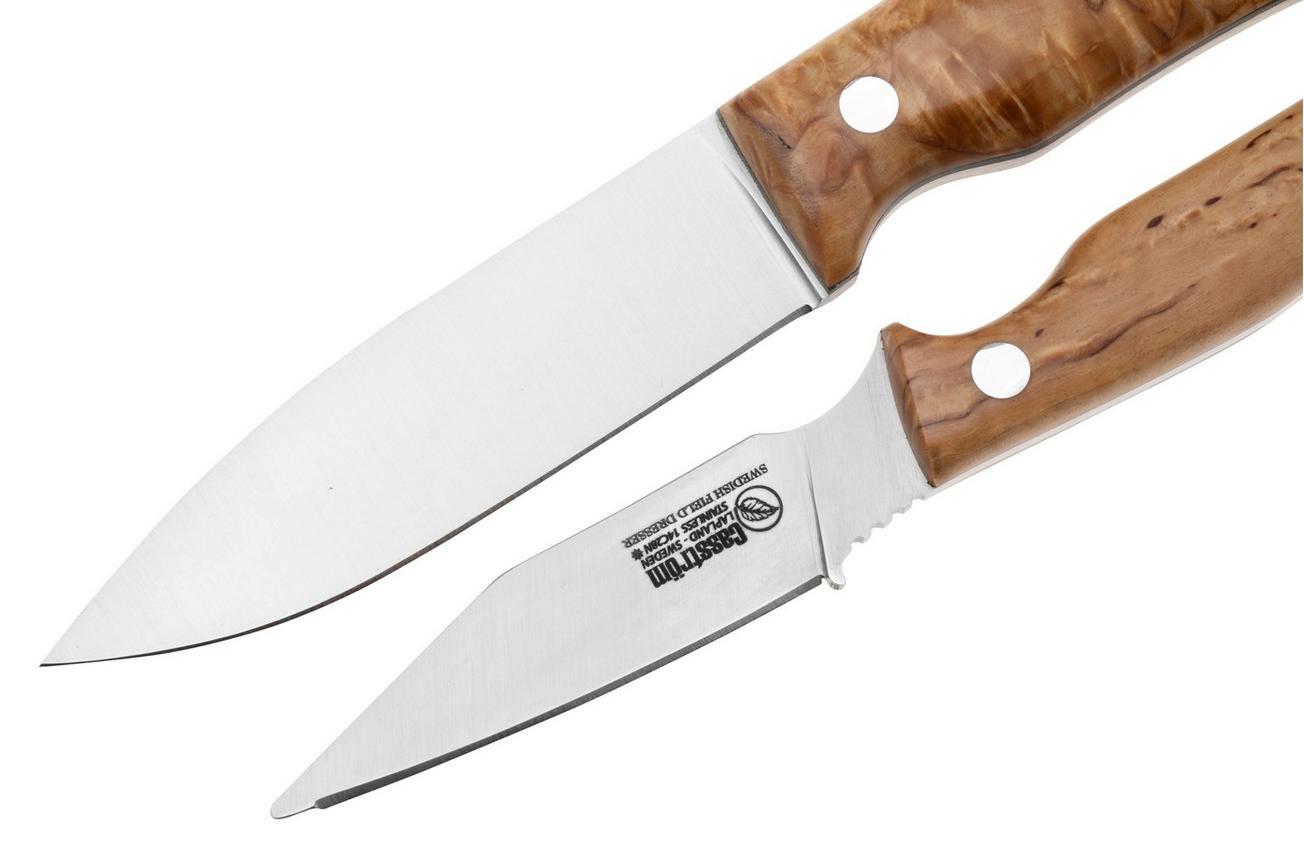 Casström Swedish Hunters Combo 14318 Stabilised Curly Birch, jachtmessen