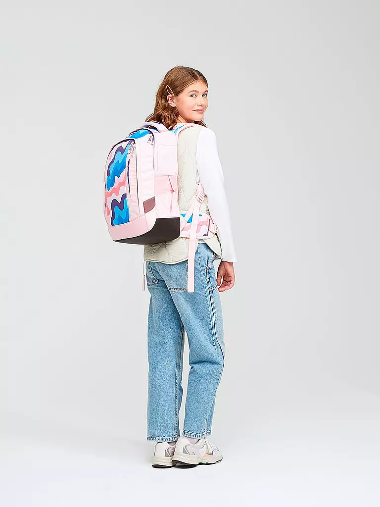 SATCH Schulrucksack Satch Sleek Candy Clouds rosa