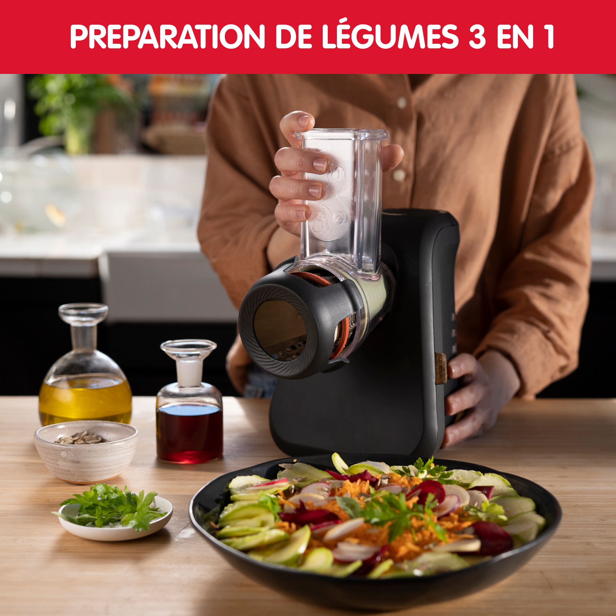 DECOUPE LEGUMES ECO RESPECT NOIR 200 W