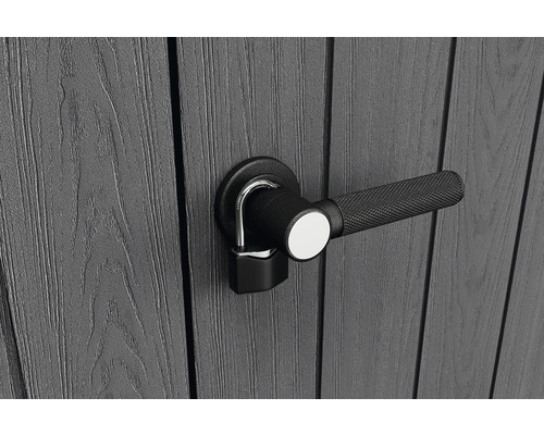 Keter Cortina Alto tuinkast inclusief 2 planken en beugels, 140 x 73,6 x 170,4 cm, grijs