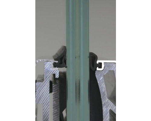 Montagerail voor Pertura Pontos glazen balustrade, zilver, 104x91,6x150 mm