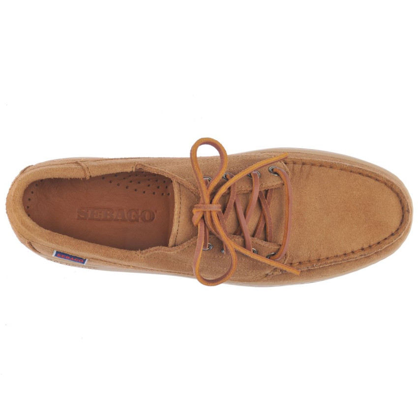 ADMIRAL SUEDE BEIGE CAMEL-Chaussures bateau pour homme en cuir suede