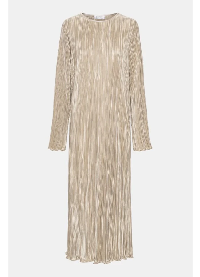 BYIC Kellyic Long Plissé Dress lb light brown