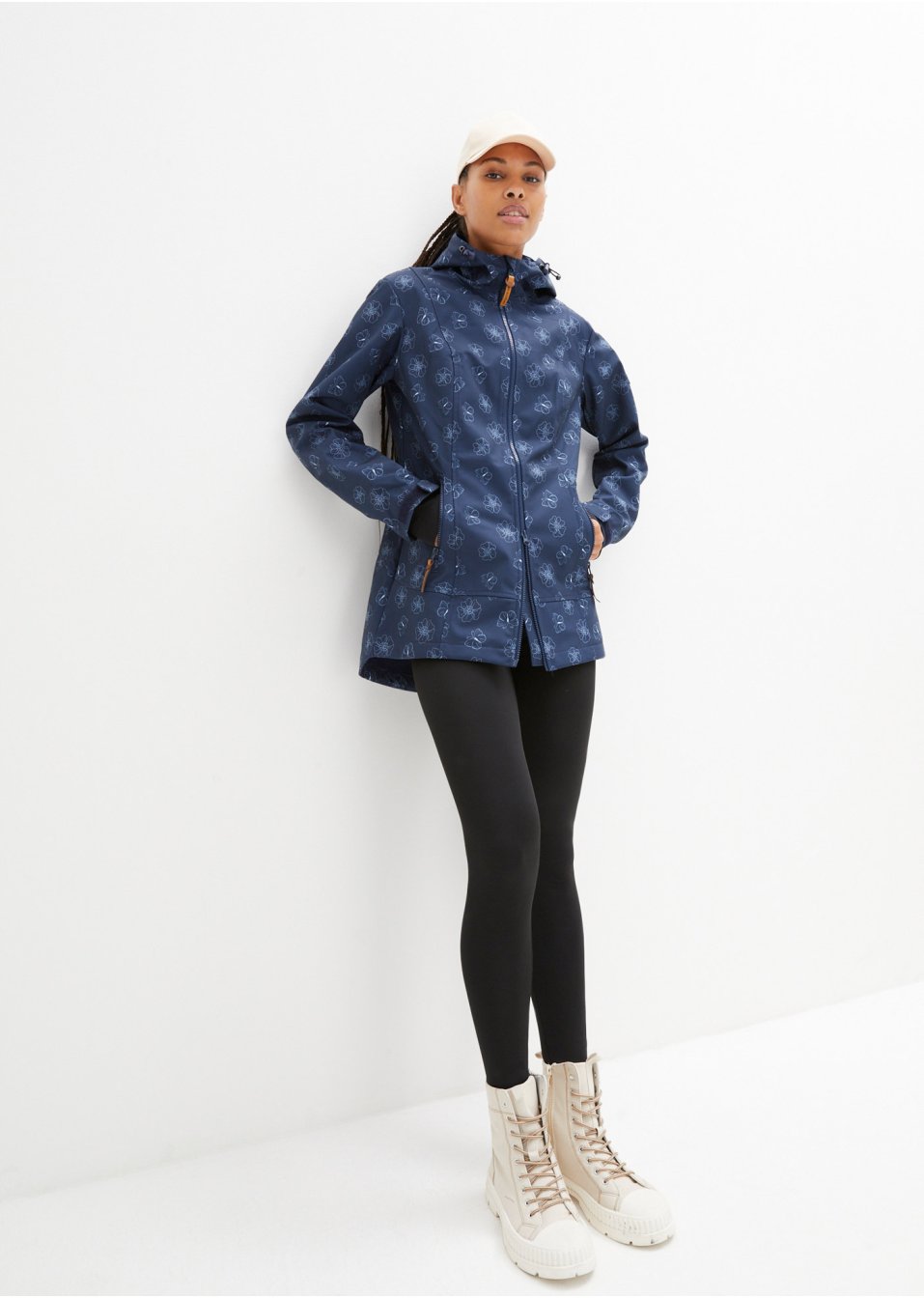 Veste softshell à motif floral