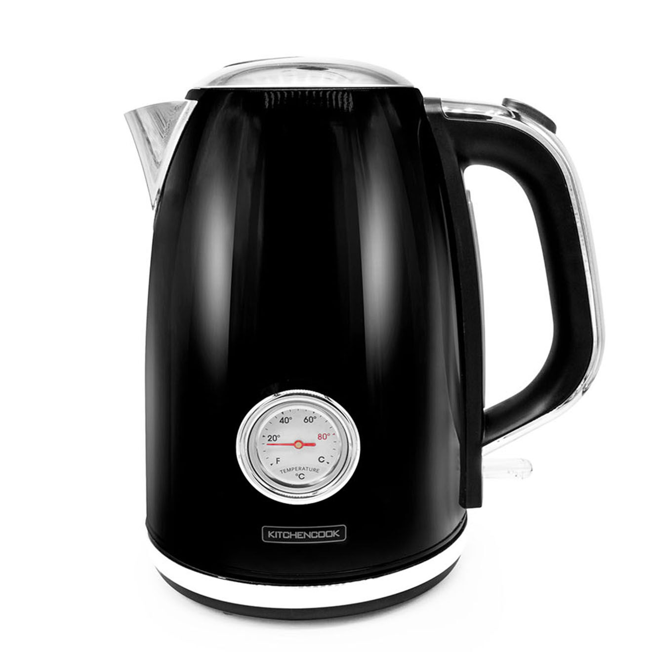 Kitchencook Bouilloire Style rétro noire - 61.2x23.2x53.6 cm