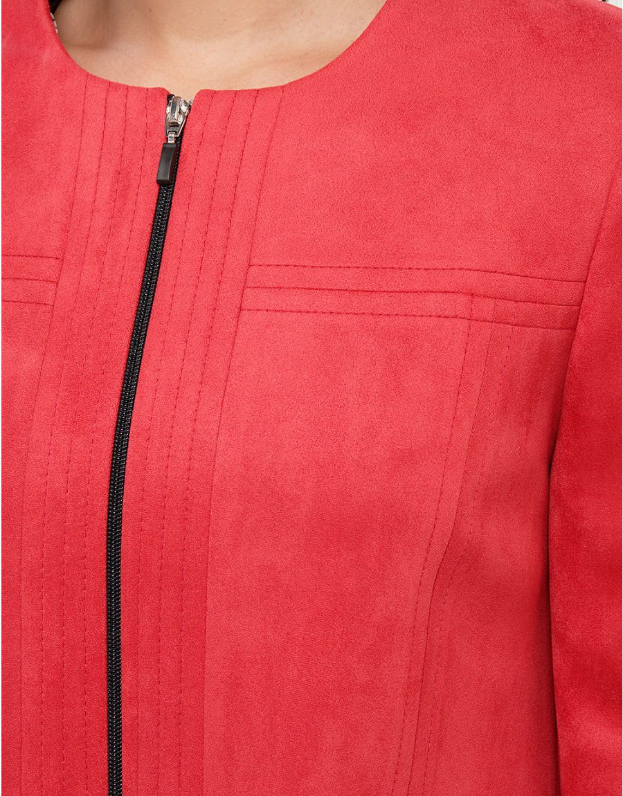 Veste suédine rouge
