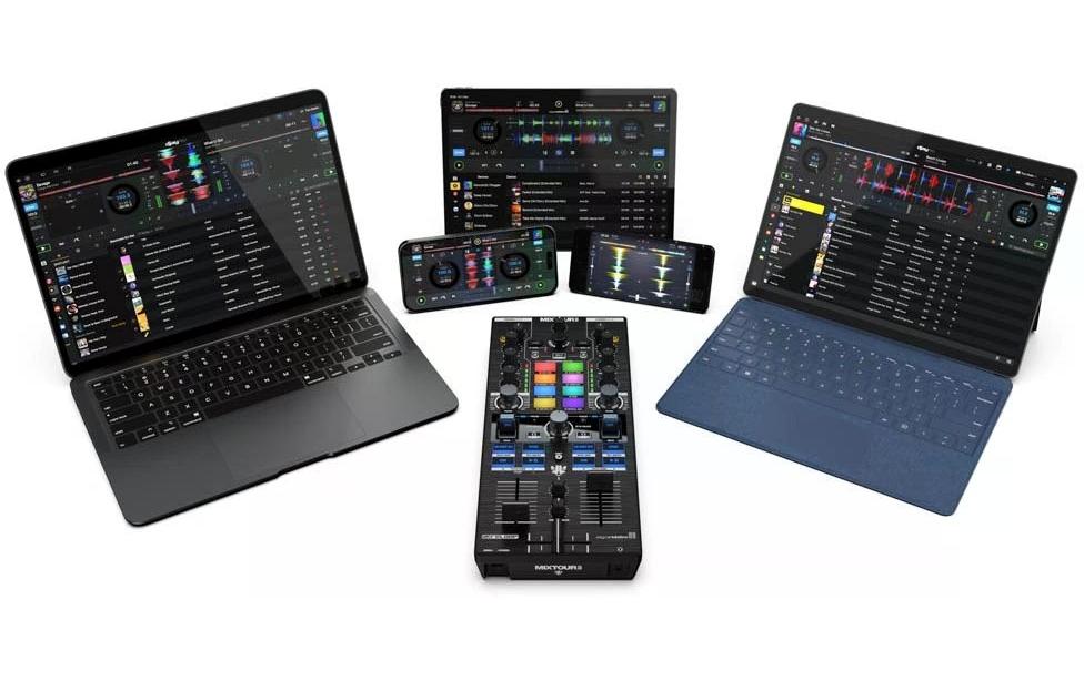 DJ-Controller Mixtour Pro<br>All-In-One 4-Deck DJ-Controller mit Audio Interface