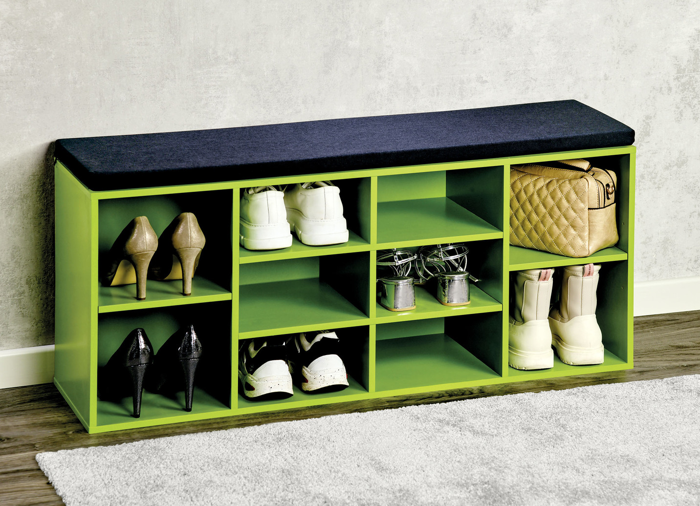 Schuhbank mit Sitzkissen