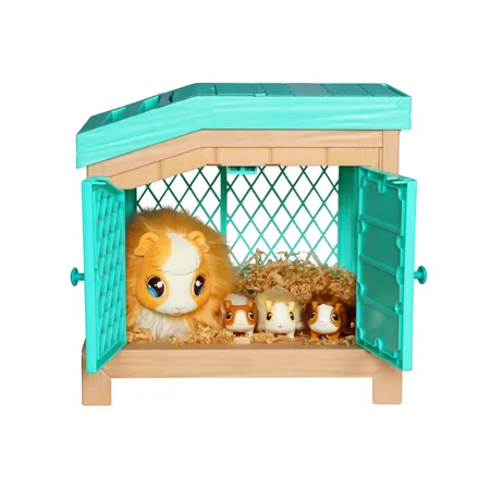 Little Live Pets – Mama Surprise | Mama-Meerschweinchen mit Stall und 3 Überraschungsbabys