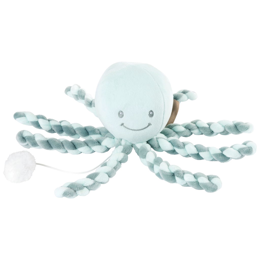 NattouNattou   Lapidou Spieluhr Oktopus mint/blau