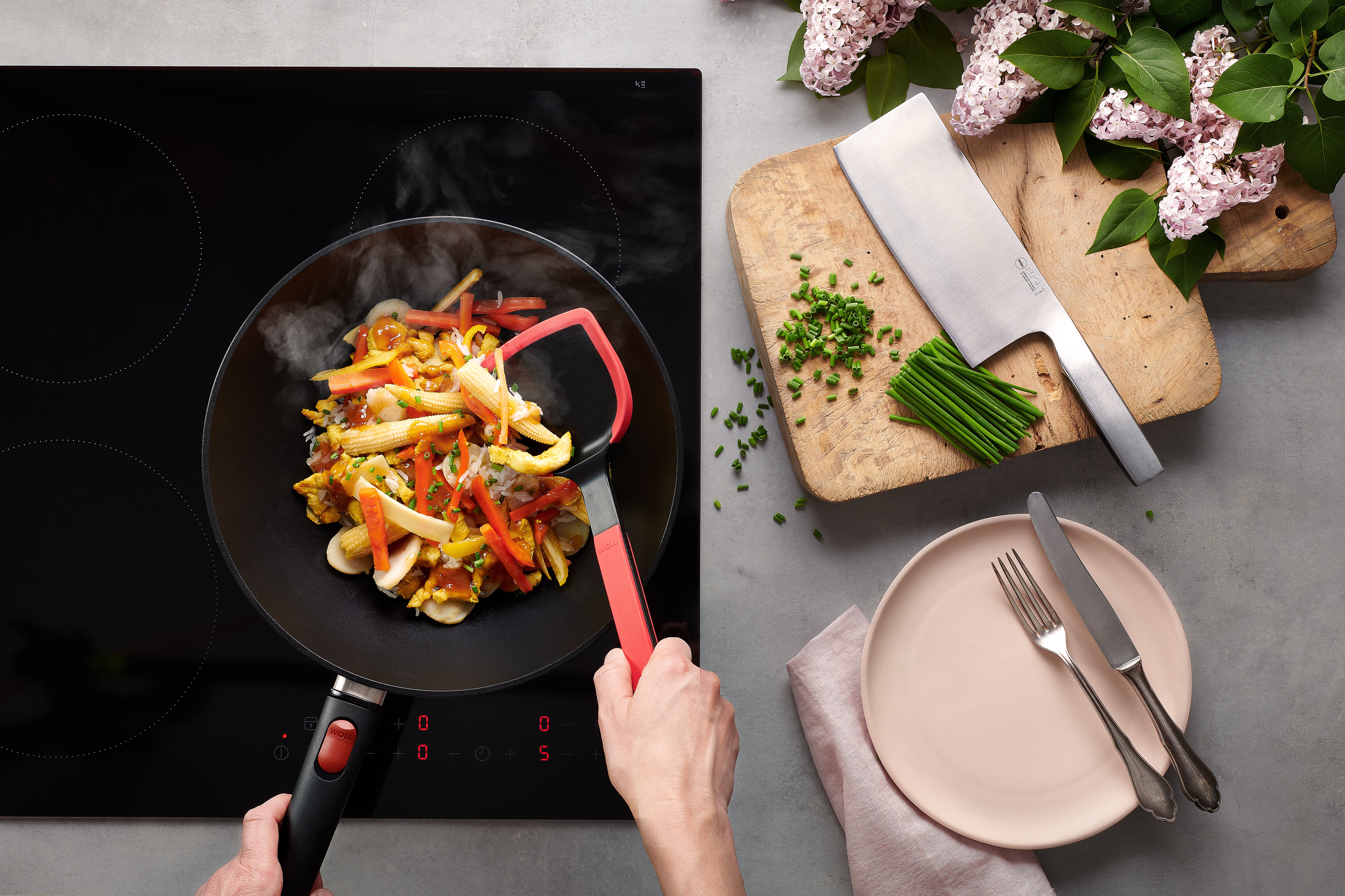 Eco Lite QXR Wok-Set mit Wok-Wender, 2-tlg., Ø 30cm - Herdart: Alle Herdarten inkl. Induktion von WOLL