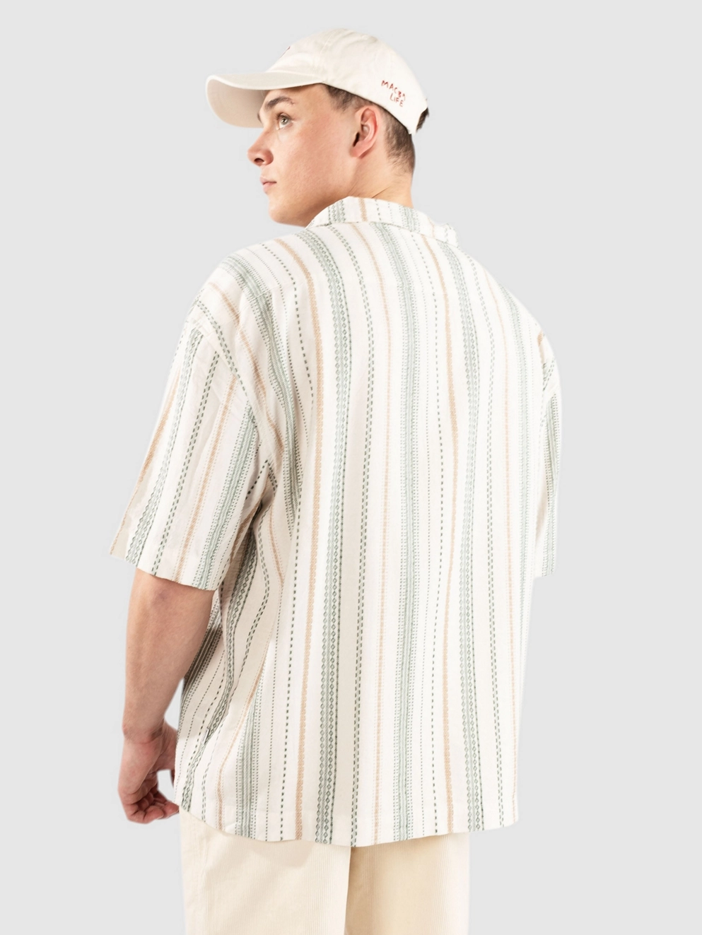 Rhythm Relaxed Stripe Shirt olive