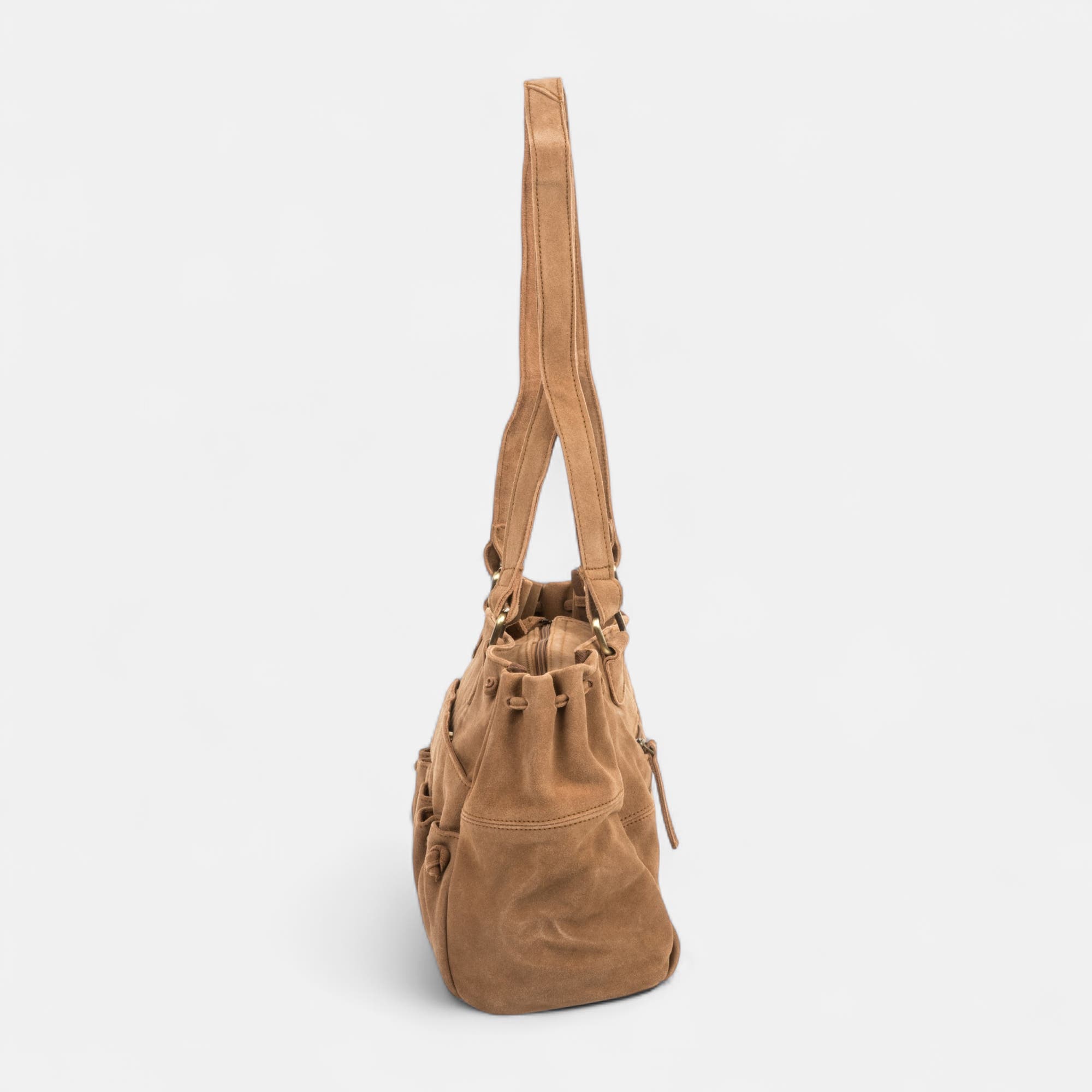 Sac à main en cuir cognac