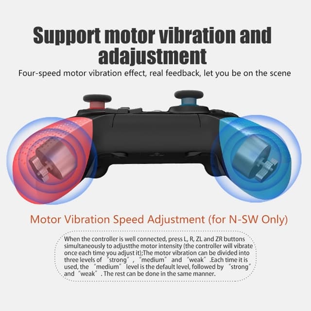HONSON Kompatibel med Nintendo Switch Wireless Game Controller Vibration Design