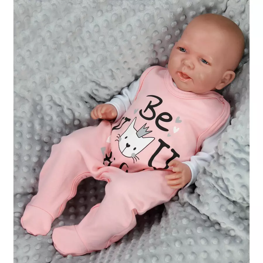 TupTam Baby Strampler mit Aufdruck Spruch 5er Pack weißbeige