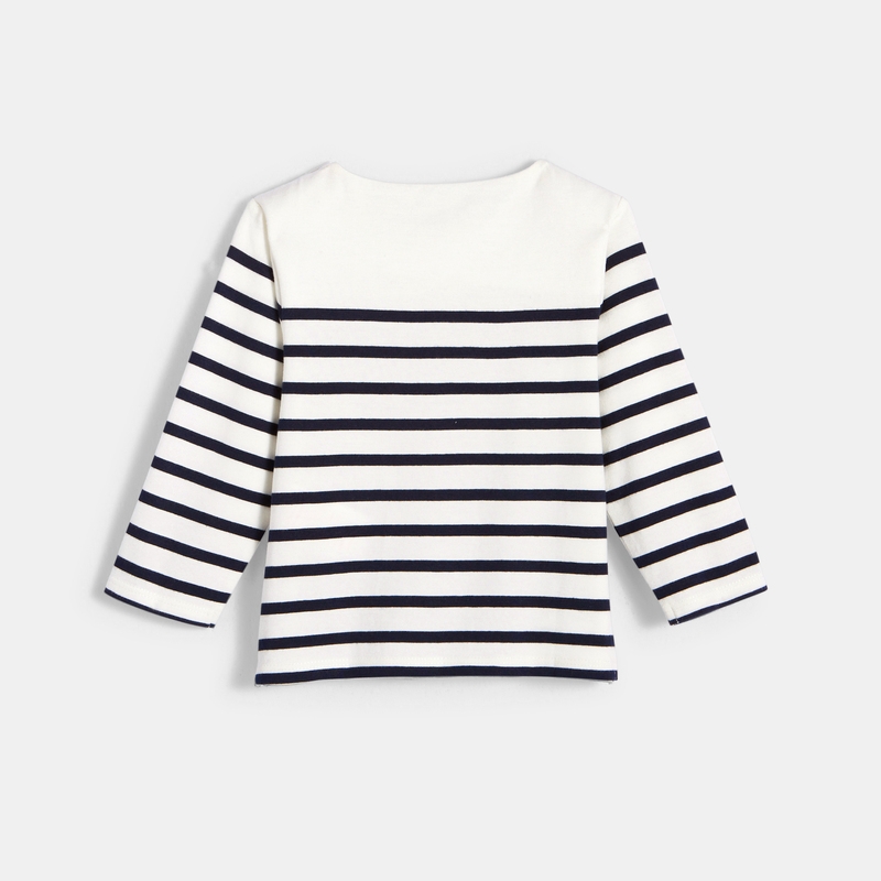 T-shirt marinière bleu bébé garçon