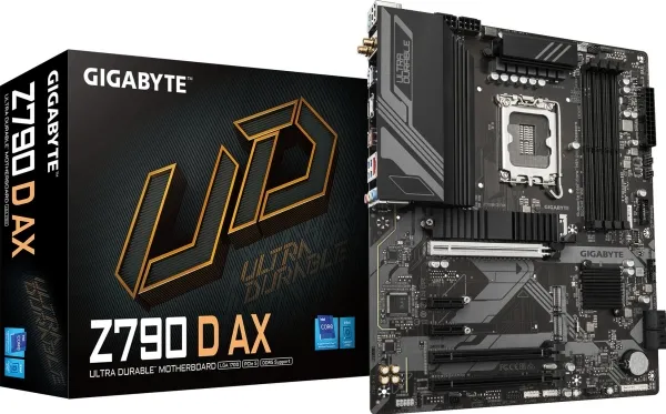 Gigabyte Z790 D AX - 1.0 - bundkort - ATX - LGA1700 sokkel - Z790 Chipset - USB-C 3.2 Gen2, USB-C 3.2 Gen 1, USB 3.2 Gen 2, USB 3.2 Gen 1 - 2.5 Gigabit LAN, Wi-Fi 6, Bluetooth - onboard grafik (CPU påkrævet) - High Definition Audio (7.1-kanal)
