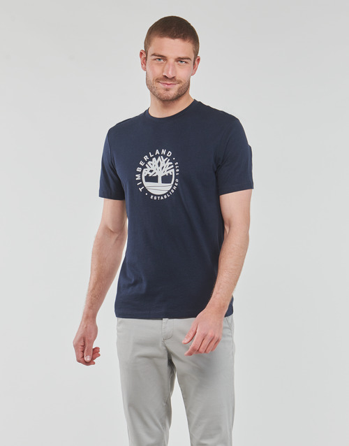 Timberland - SS REFIBRA LOGO GRAPHIC TEE REGULAR - Noir