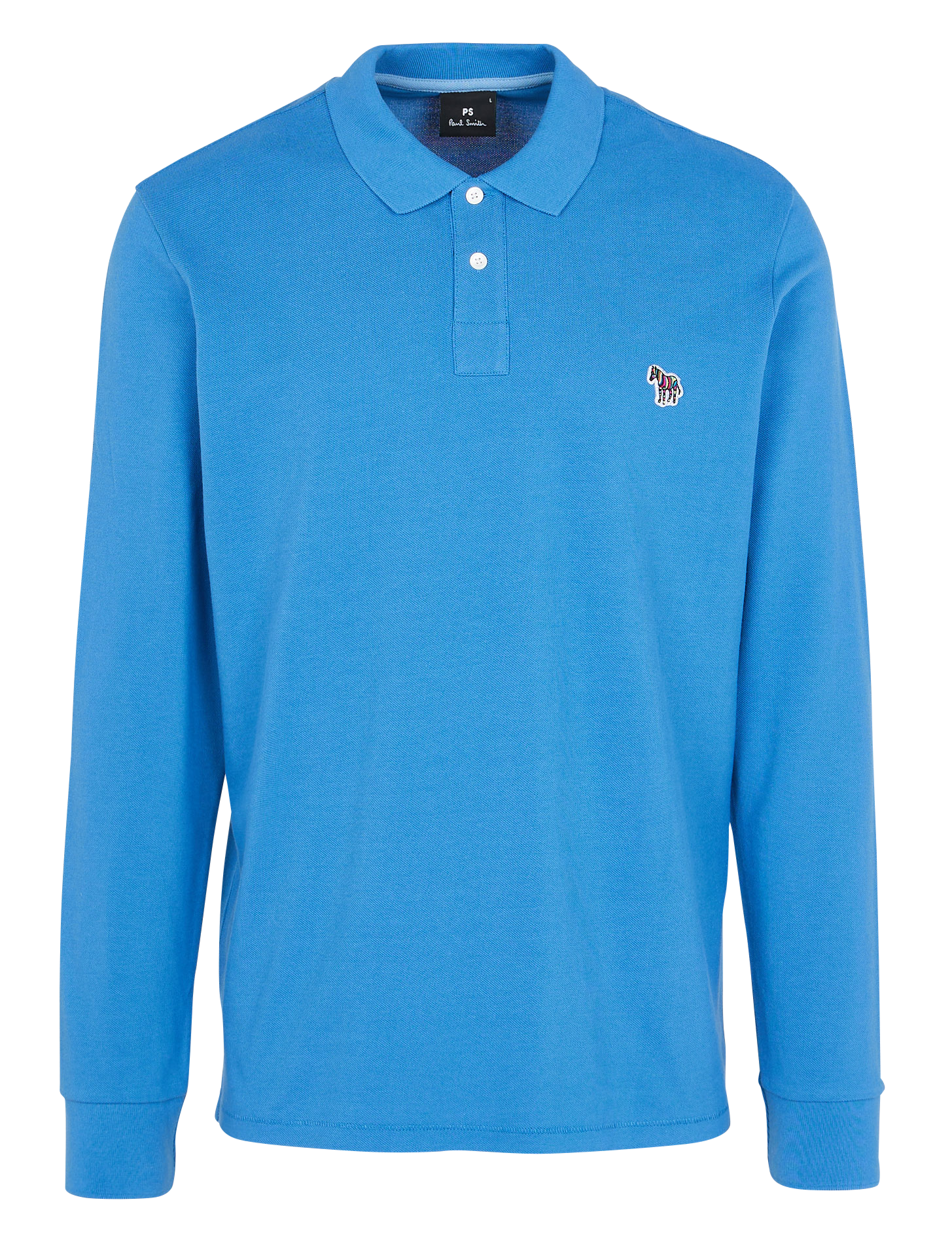 Polo manches longues en coton organique | Bleu