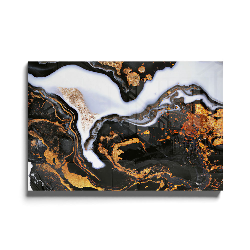 Walljar acrylglas schilderij - Golden Milkyway Acrylglas schilderij - 50 x 70 cm