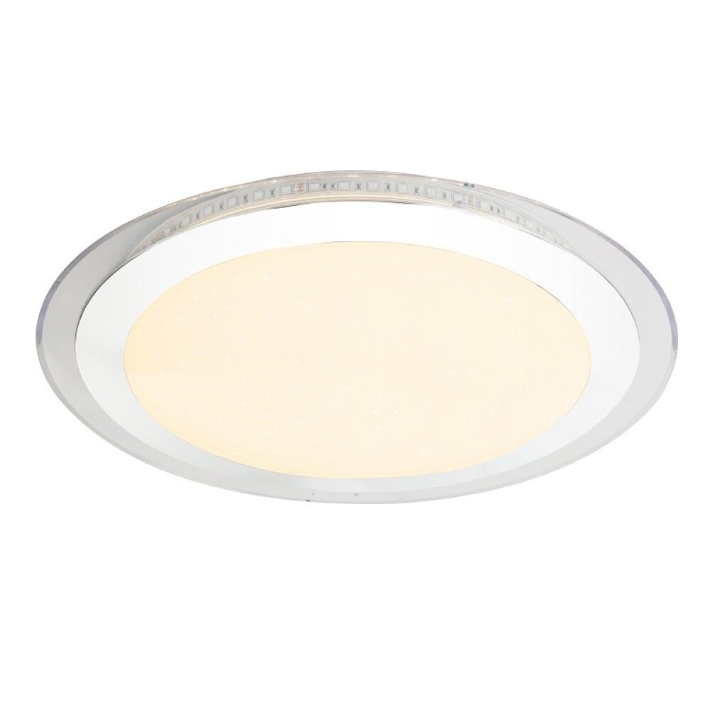 PLAFOND GLOBO LED Ø40,5CM HVIT/KROM
