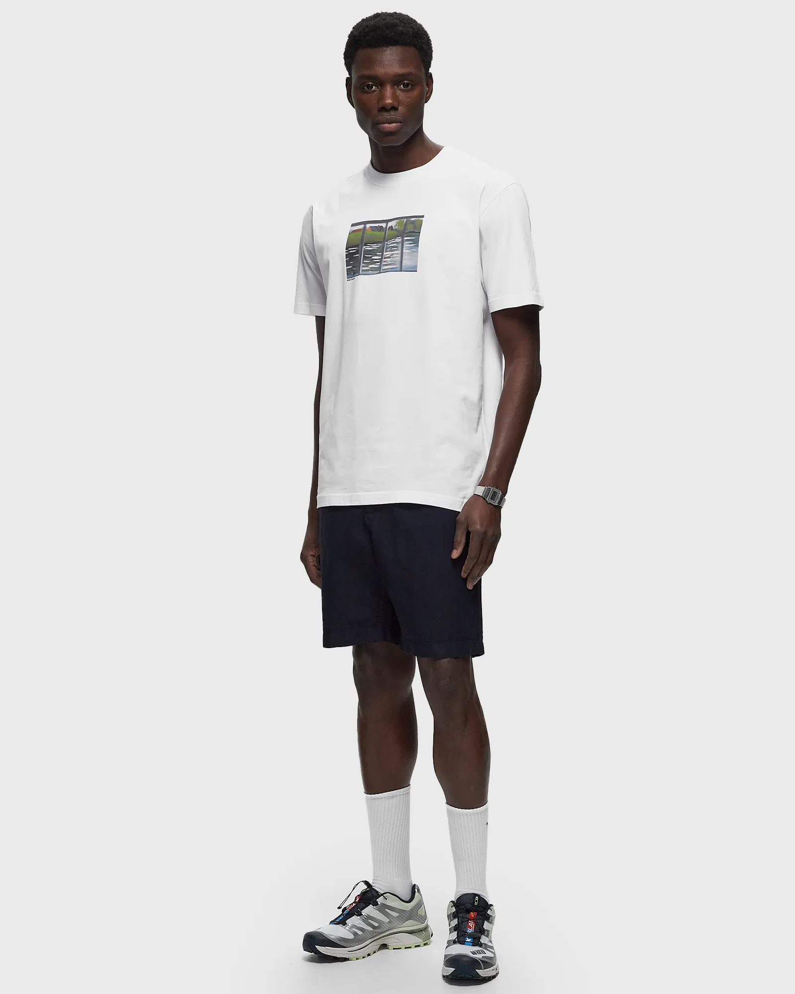 Camiseta com estampa do Canal Orgânico Johannes da Norse Projects